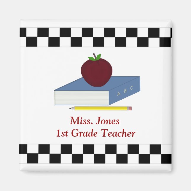 Íman Magnet Personalizado de Professores (Frente)