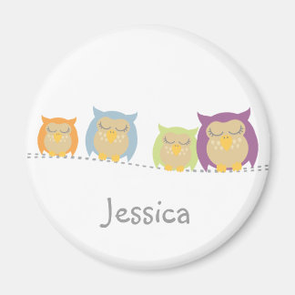 Íman Magnet personalizado do Kawaii Owls