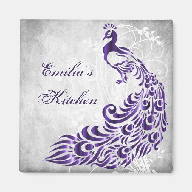 Íman Magnet Personalizado Pêssego Roxo (Frente)