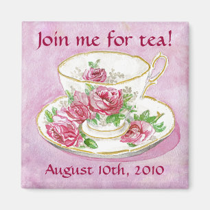 Íman Magnet - Personalize-me! Rosa Rosa Rosa Teacup Tea