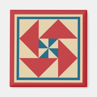 Íman Magnet - Praça Quilt de Spin Patriótica