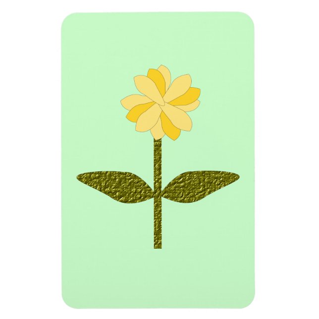 Íman Magnet Premium de Flor Amarelo (Vertical)