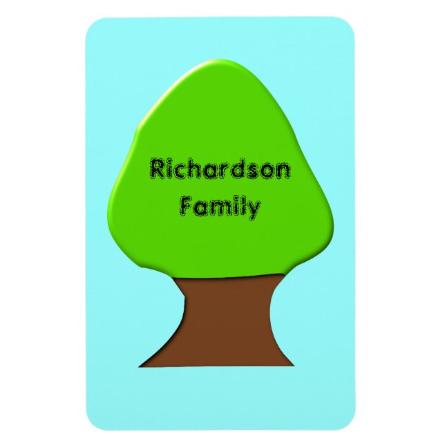 Íman Magnet Premium de Genealogia Personalizável em Árv (Vertical)
