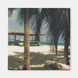 Íman Magnet Quadrado com Cena de Ilha