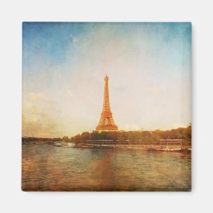 Íman Magnet Quadrado da Torre Eiffel Clássica de Paris