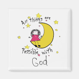 Íman Magnet quadrado de 2 polegadas com script