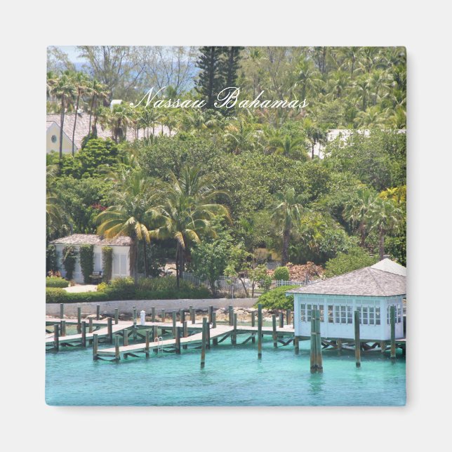 Íman Magnet Quadrado de 2 Polegadas, Nassau Bahamas (Frente)