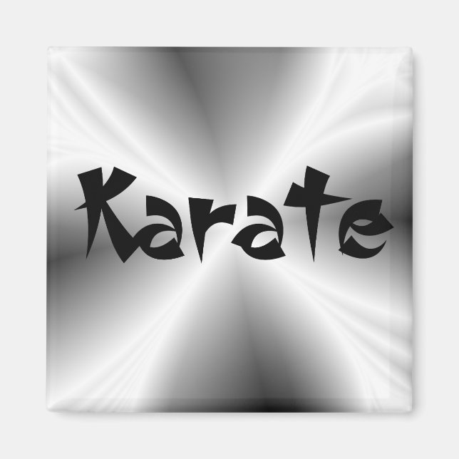 Íman Magnet Quadrado do Karate Silver Silver (Frente)