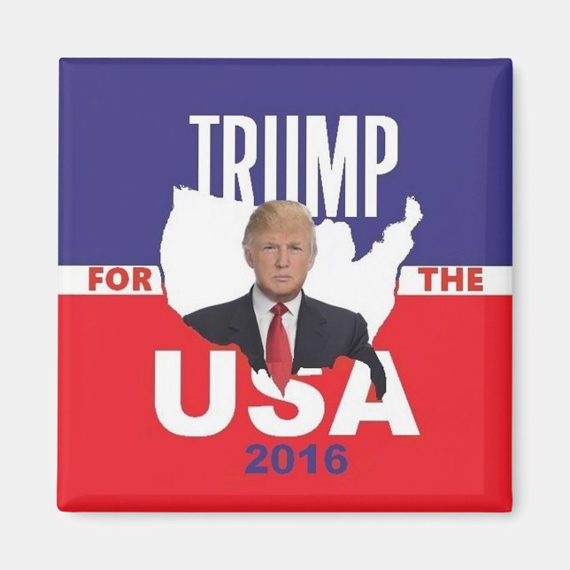 Íman Magnet Quadrado Donald TRUMP 2016 (Frente)