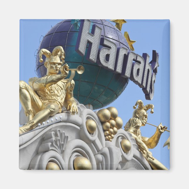 Íman Magnet, quadrado, Las Vegas, Harrah (Frente)