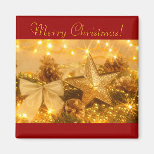 Íman Magnet Quadrado "Ouro Natal"