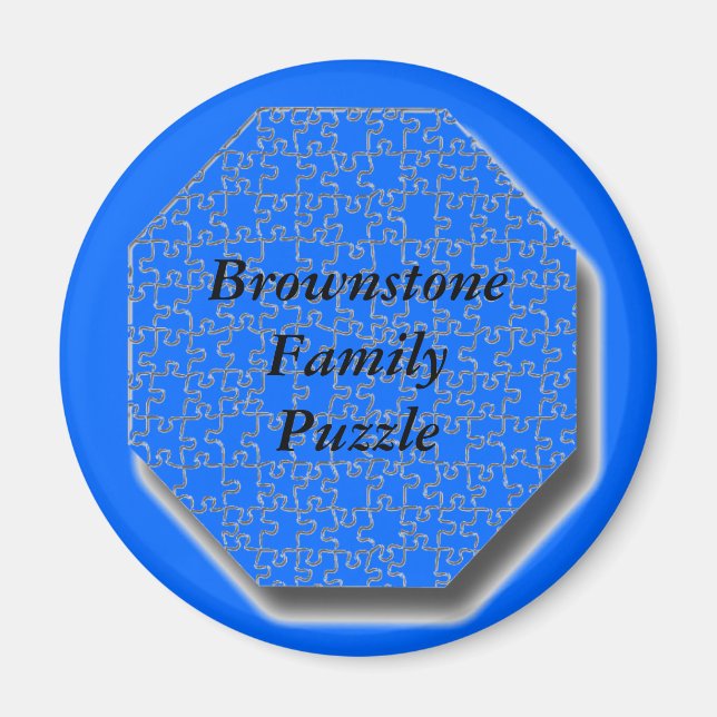 Íman Magnet - Quebra-cabeça da família (Frente)