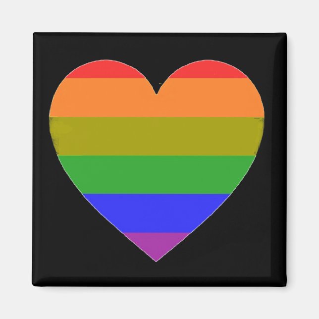 Íman Magnet Rainbpw Heart (Frente)