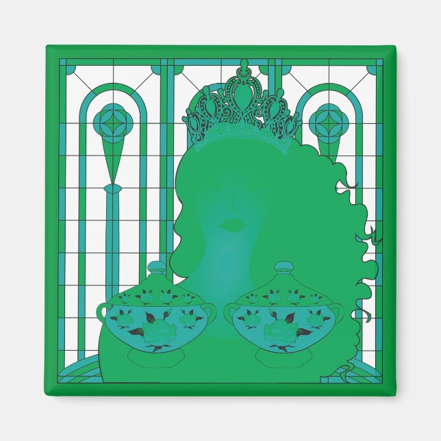 Íman Magnet Rainha Verde (Frente)