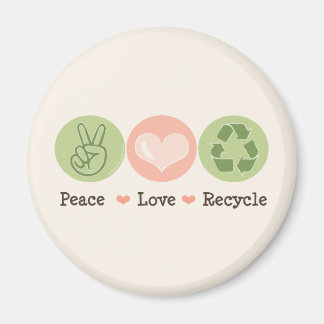 Íman Magnet Reciclar Peace Love