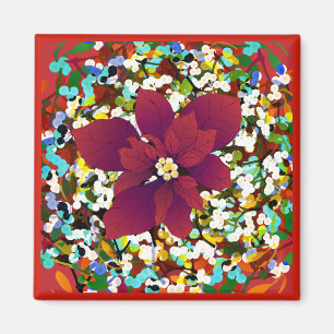 Íman Magnet Red Poinsettia