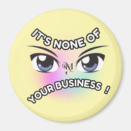 Íman Magnet Redondo : Nenhum de seus (amarelo)