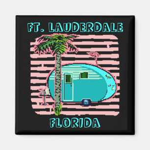 ÍMAN MAGNET-RETRO CAMPING NO REBOQUE DE ESTILO DE HAM C