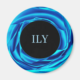 Íman Magnet Rosa azul metálico