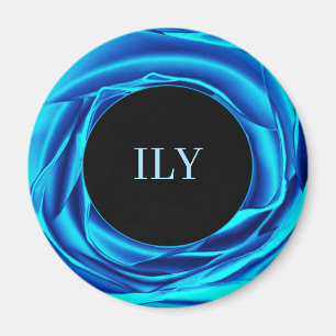 Íman Magnet Rosa azul metálico