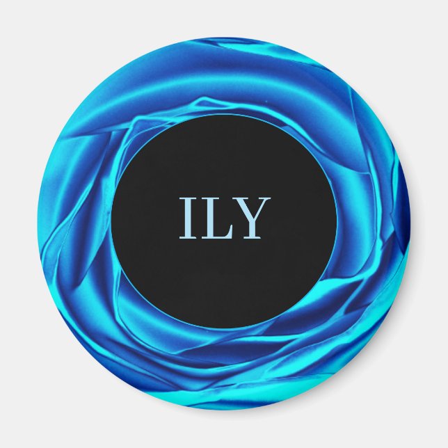 Íman Magnet Rosa azul metálico (Frente)