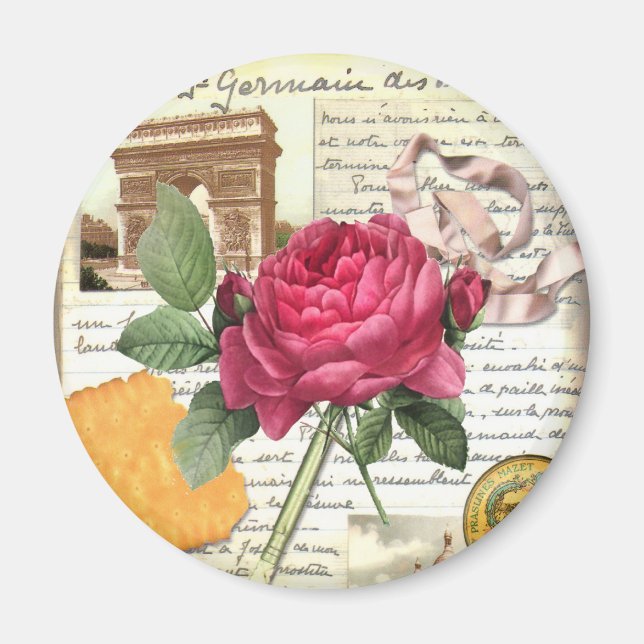 Íman Magnet Rosa de Paris (Frente)
