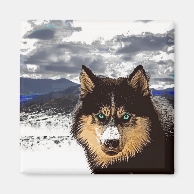 Íman Magnet Siberian Husky (Frente)