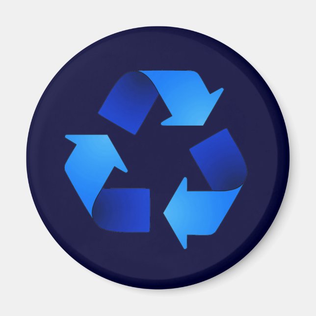 Íman Magnet - Símbolo de Reciclagem Azul (Frente)