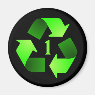 Íman Magnet - Símbolo de reciclagem - Verde nº 1