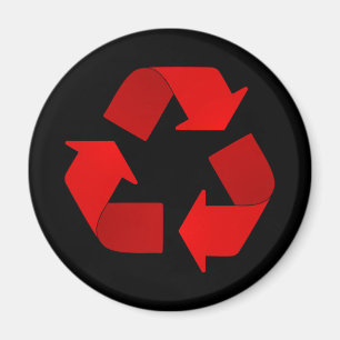 Íman Magnet - Símbolo de Reciclagem Vermelho