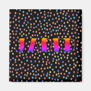 Íman Magnet sombreado com fundo de Bolinhas para a gela