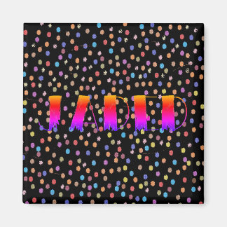 Íman Magnet sombreado com fundo de Bolinhas para a gela