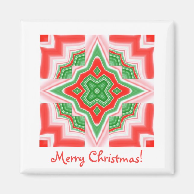 Íman Magnet Square - Estrela de Natal (Frente)