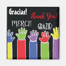 Magnet Square Obrigados A Lot Magnet