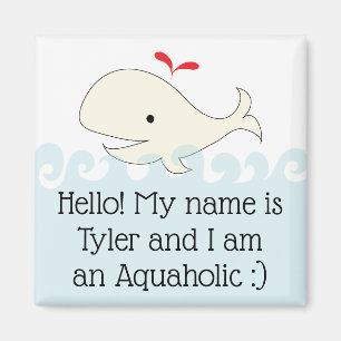 Íman Magnet Square Olá! Eu sou um Aquaholic