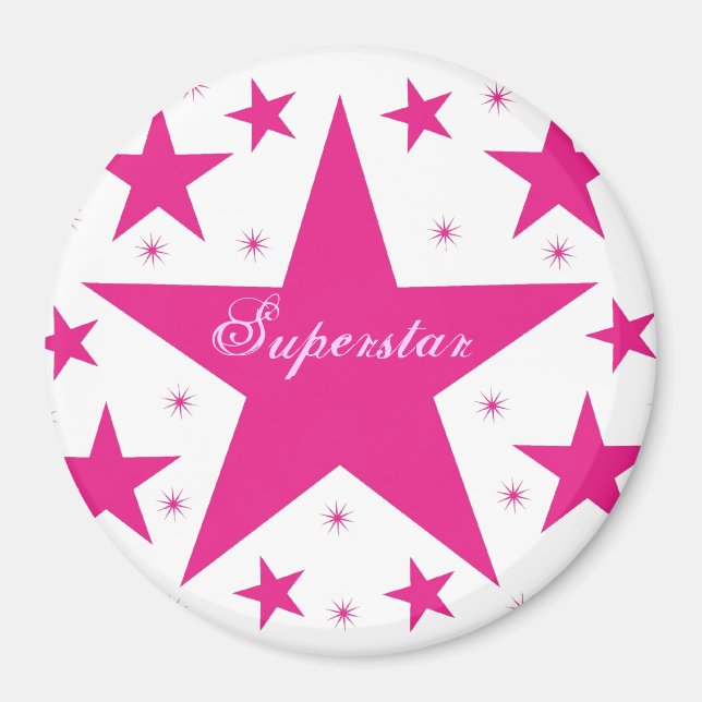 Íman Magnet Superstar, rosa (Frente)