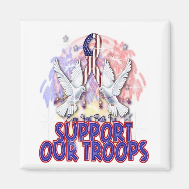 Íman Magnet "Support Our Troops" (Frente)