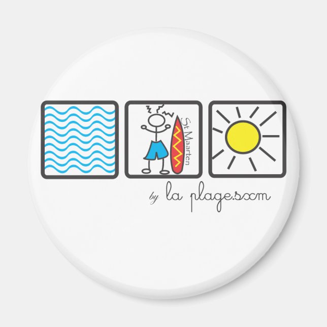 Íman Magnet surf boy waves sxm (Frente)