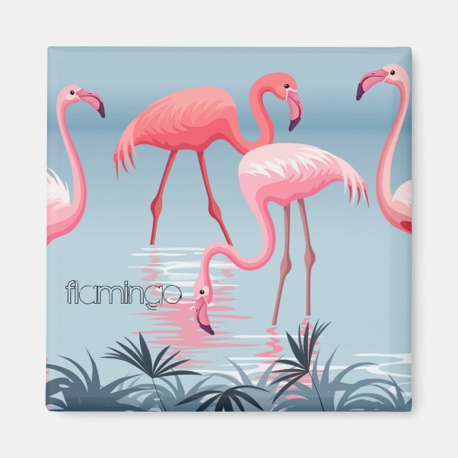 Íman Magnet Tropical Flamingo (Frente)