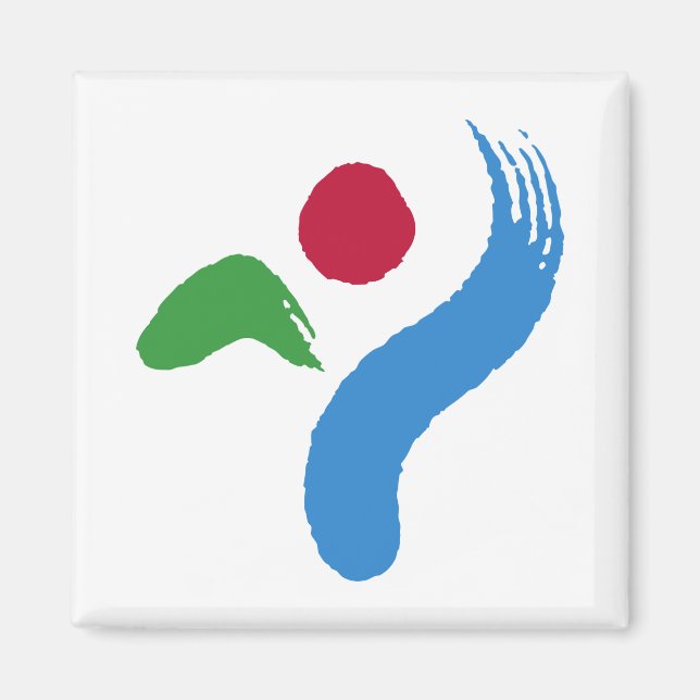 Íman Magnet with Flag of Seoul, South Korea (Frente)