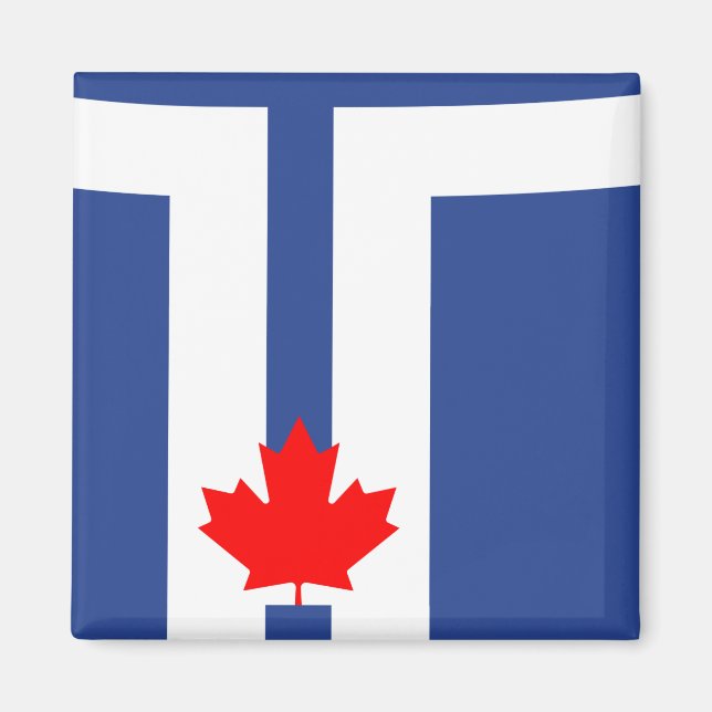 Íman Magnet with Flag of Toronto, Canada (Frente)