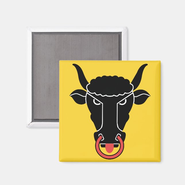 Íman Magnet with Flag of Uri Canton, Switzerland (Front/Back)