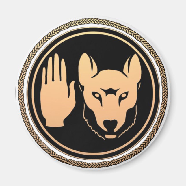 Íman Magnet Wolf Native Art Metis Magnets (Frente)