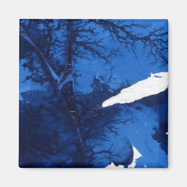 Íman Magneta Abstrato de Arte Congelada (Frente)