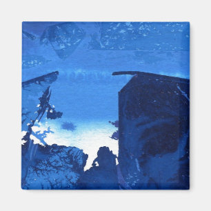 Íman Magneta Abstrato de Arte "Ridge Congelada #3"