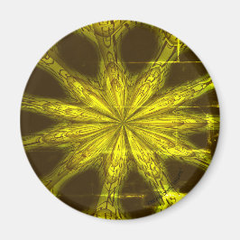 Íman Magneta amarela padrão, círculo de 2¼ polegadas