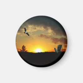 Íman Magneta Amarelo de Cinza Sunset