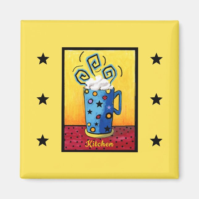 Íman Magneta azul da Cappucccino (Frente)