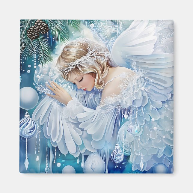 Íman Magneta azul de inverno (Frente)