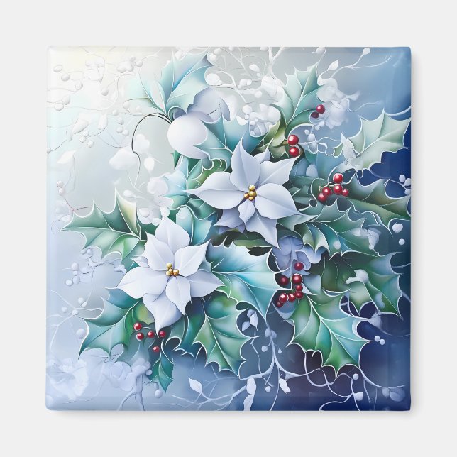 Íman Magneta azul de inverno (Frente)